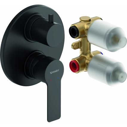 Duravit DC5210008046 - Bateria prysznicowa podtynkowa D-CODE czarny mat