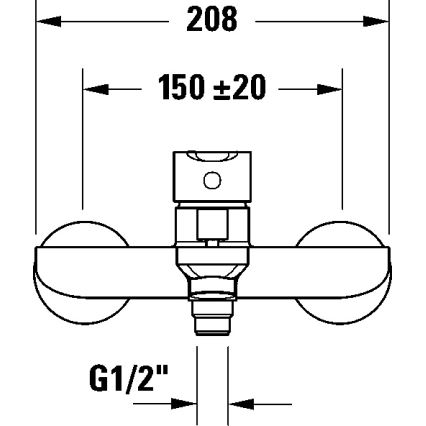 Duravit DC5230001046 - Bateria wannowa D-CODE, matowa czerń