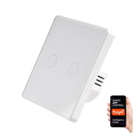 Dwubiegunowy włącznik dotykowy SMART 2x800W/230V Wi-Fi Tuya