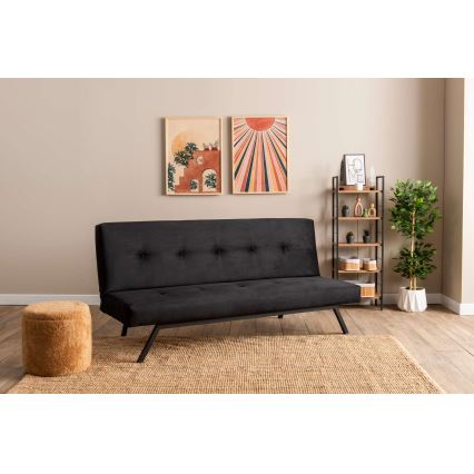 Dwuosobowa rozkładana sofa BAKU, czarna