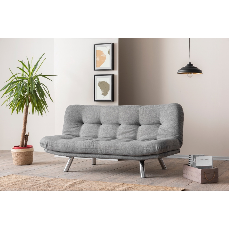 Dwuosobowa rozkładana sofa BINA jasnoszara