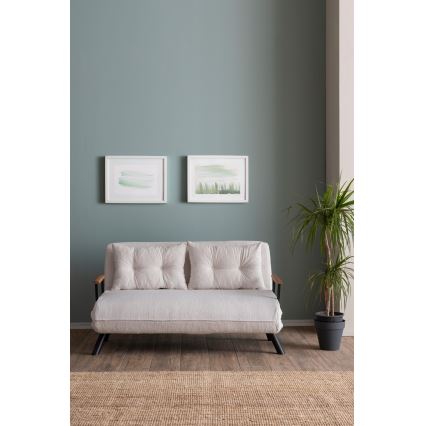 Dwuosobowa rozkładana sofa QIRA biała