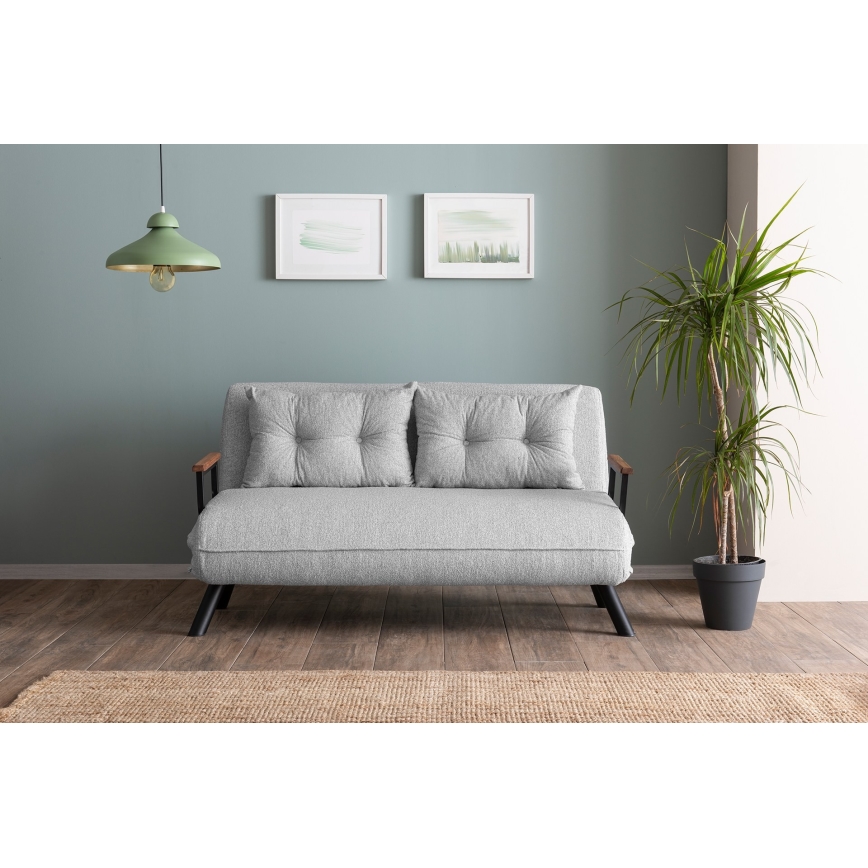 Dwuosobowa rozkładana sofa QIRA szara