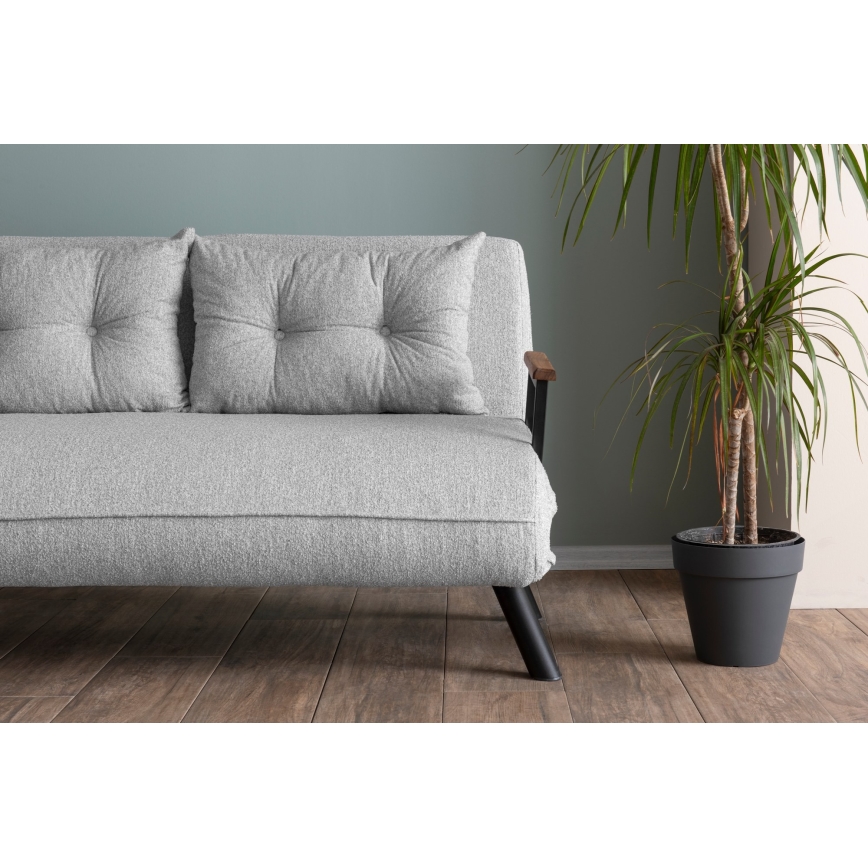 Dwuosobowa rozkładana sofa QIRA szara