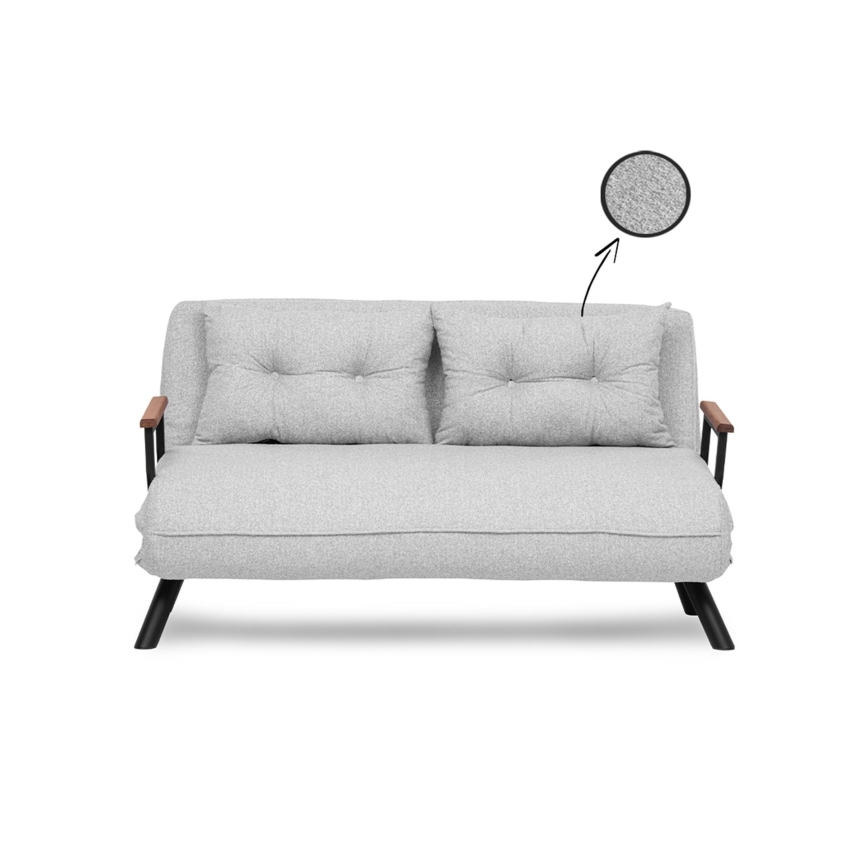 Dwuosobowa rozkładana sofa QIRA szara
