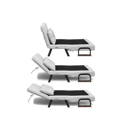 Dwuosobowa rozkładana sofa QIRA szara