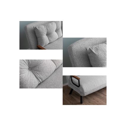 Dwuosobowa rozkładana sofa QIRA szara
