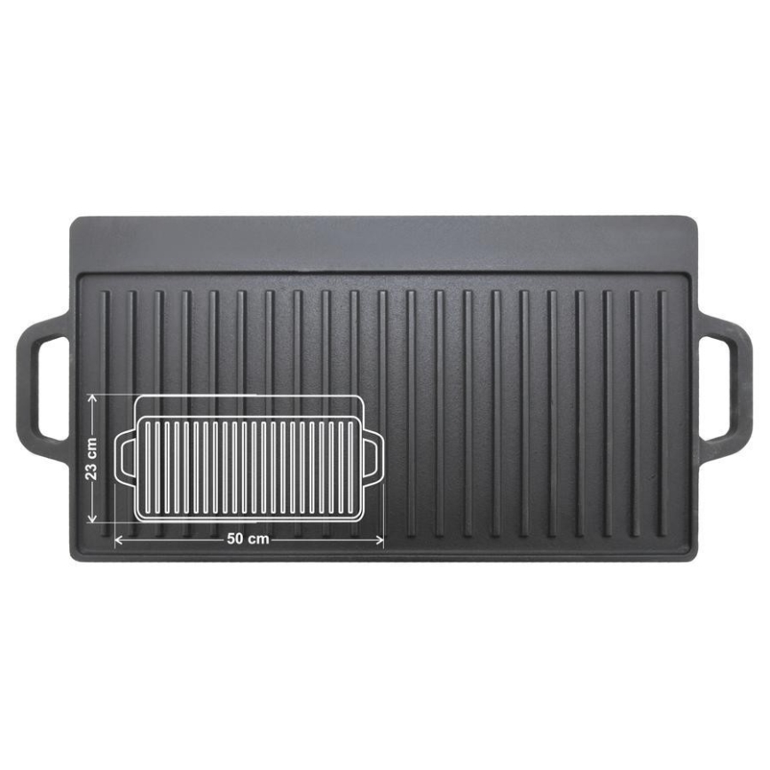 Dwustronna płyta grillowa 50x23 cm