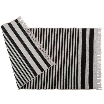 Dwustronny dywan KILIM GOLD 60x120 cm czarny/biały