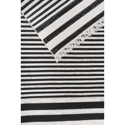 Dwustronny dywan KILIM GOLD 60x120 cm czarny/biały