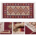 Dwustronny orientalny dywan KILIM 80x150 cm czerwony/beżowy