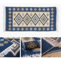 Dwustronny orientalny dywan KILIM 80x150 cm niebieski/beżowy