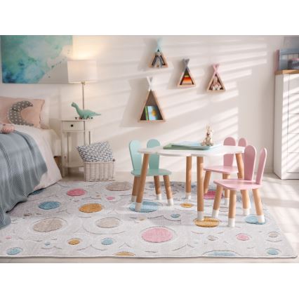 Dywan dziecięcy PIAR 80x150 cm kolorowy w kropki