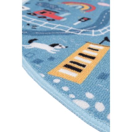Dywan dziecięcy STELLA STREETS 120 cm niebieski/miasto