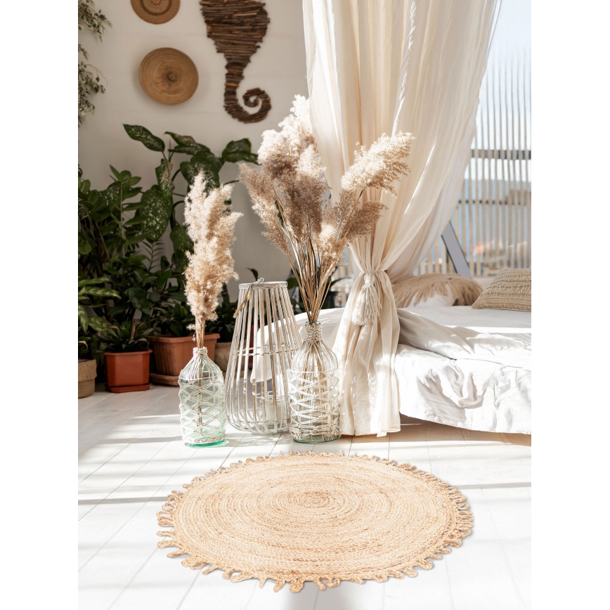 Dywan JUTA 100 cm beżowy/naturalny