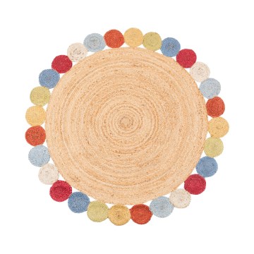 Dywan JUTA 120 cm wielobarwny/naturalny