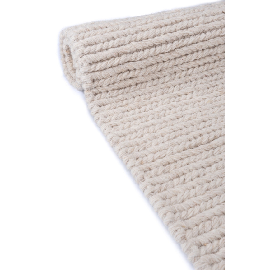 Dywan naturalny FIR WOOL 160x230 cm 2600 g/m2 kremowy