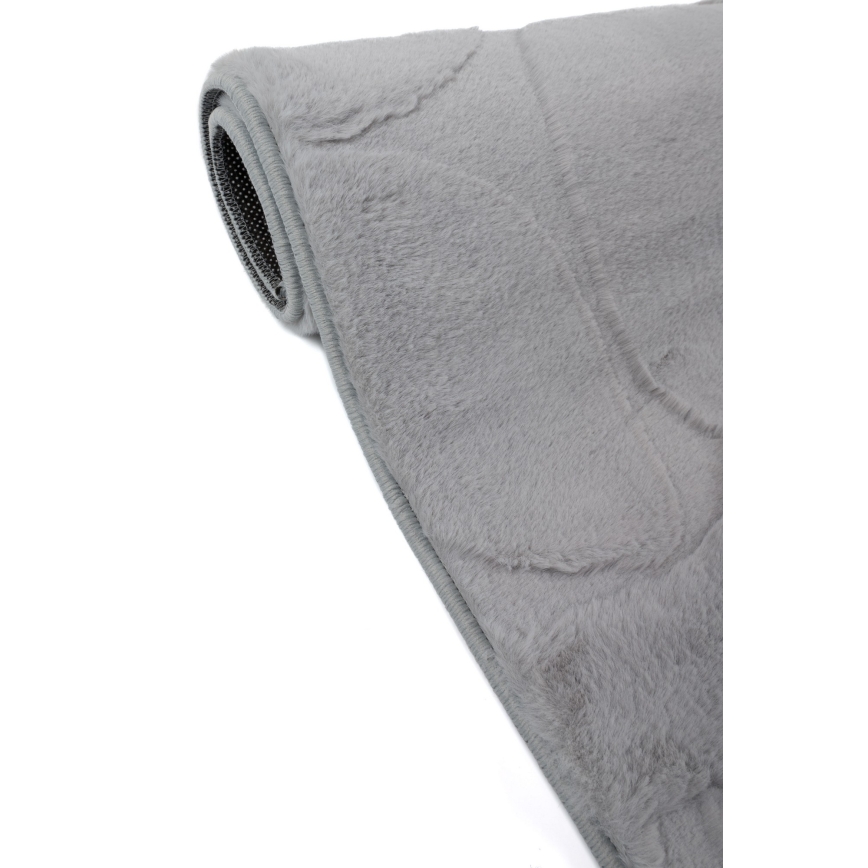 Dywan RABBIT 3D 80x150 cm jasnoszary