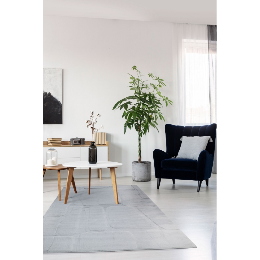 Dywan RABBIT 3D 80x150 cm jasnoszary