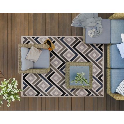 Dywan SHIFT 160x220 cm szary/niebieski