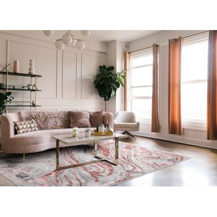 Dywan STONE 160x220 cm różowy/szary