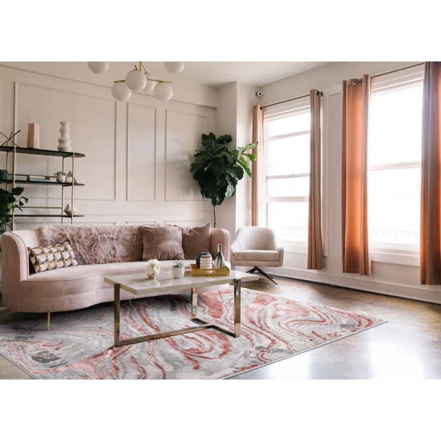 Dywan STONE 160x220 cm różowy/szary