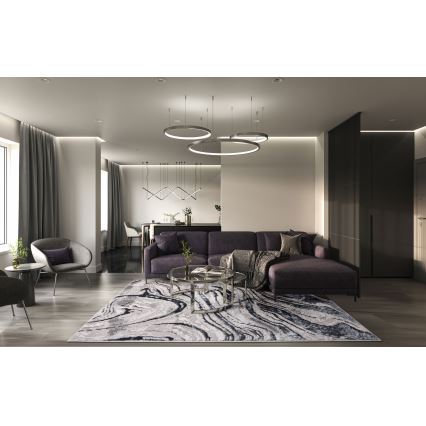 Dywan STONE 80x140 cm szary/antracyt