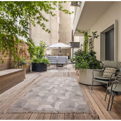 Dywan zewnętrzny ORIA 120 x 170 cm szary/beżowy