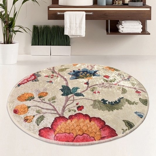 Dywanik łazienkowy ARYA śr. 100 cm kolorowa