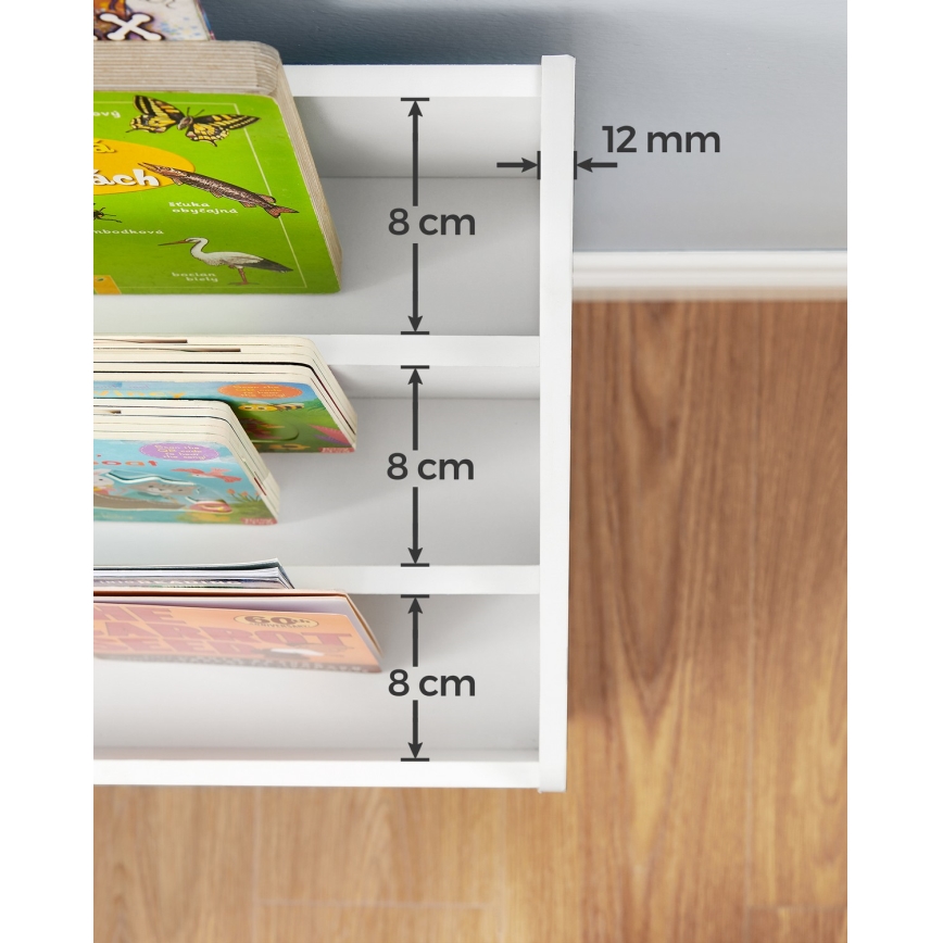 Dziecięca biblioteczka z szufladą ANET biała