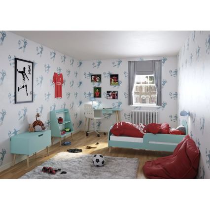 Dziecięca biblioteczka GAIA 80x81,3 cm turkus/dąb