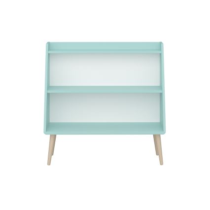 Dziecięca biblioteczka GAIA 80x81,3 cm turkus/dąb