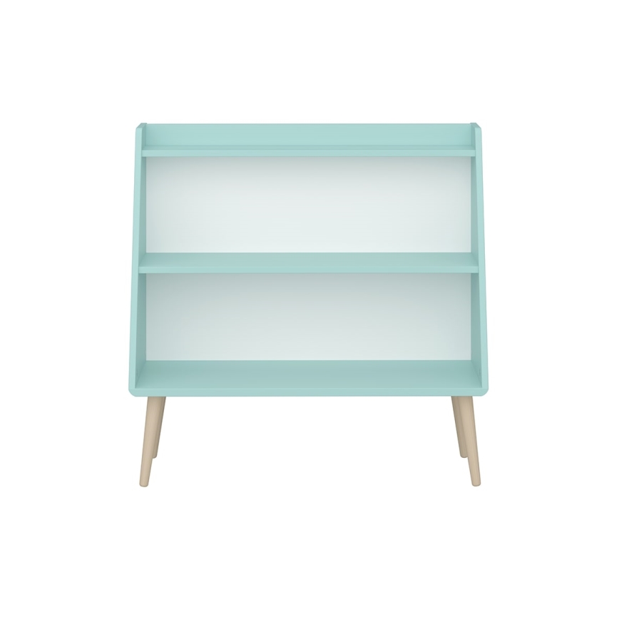 Dziecięca biblioteczka GAIA 80x81,3 cm turkus/dąb