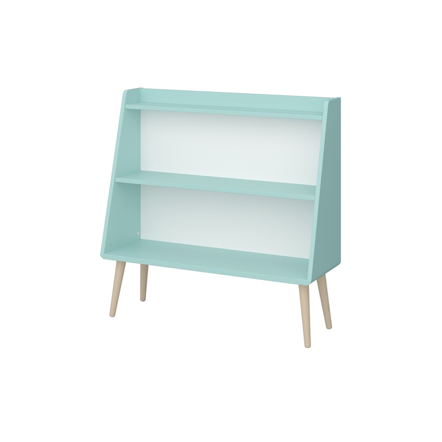 Dziecięca biblioteczka GAIA 80x81,3 cm turkus/dąb