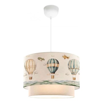 Dziecięca lampa CANDY 1xE27/40W/230V biała/wielokolorowa