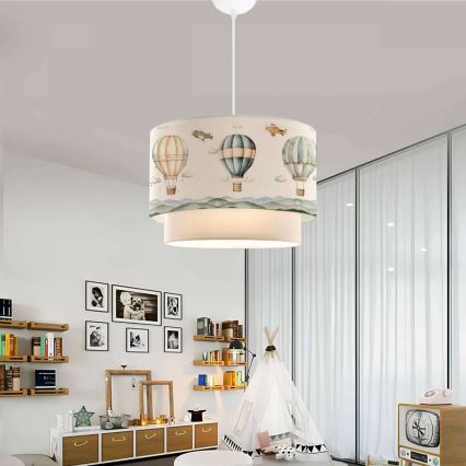 Dziecięca lampa CANDY 1xE27/40W/230V biała/wielokolorowa