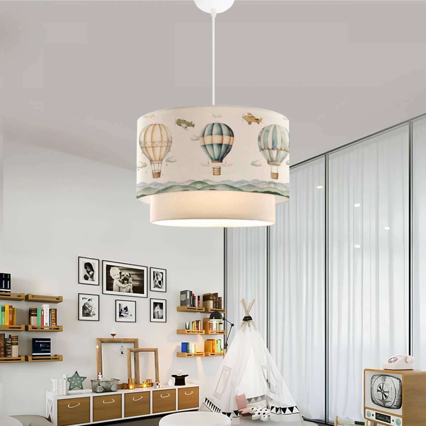 Dziecięca lampa CANDY 1xE27/40W/230V biała/wielokolorowa