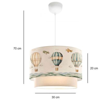 Dziecięca lampa CANDY 1xE27/40W/230V biała/wielokolorowa