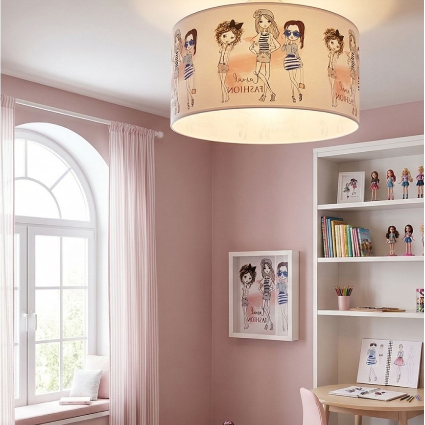 Dziecięca lampa sufitowa GIRLS VIBES 1xE27/60W/230V o średnicy 40 cm dla dziewczynek