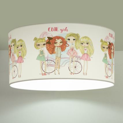 Dziecięca lampa sufitowa GIRLS VIBES 1xE27/60W/230V, średnica 40 cm, dla dziewczynek