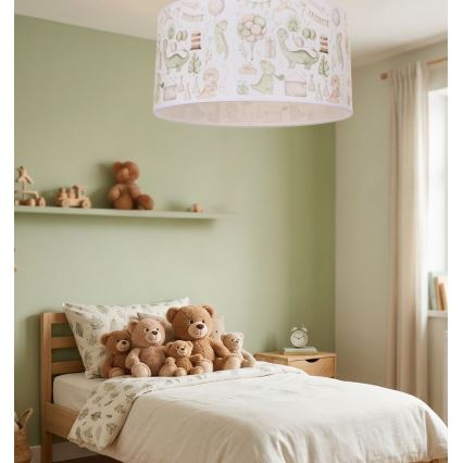 Dziecięca lampa sufitowa KIDS ROOM 1xE27/60W/230V, śr. 40 cm, dinozaur