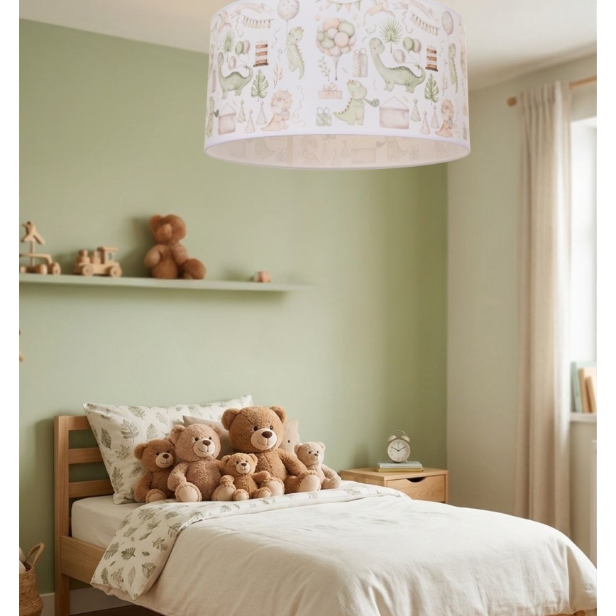 Dziecięca lampa sufitowa KIDS ROOM 1xE27/60W/230V, śr. 40 cm, dinozaur
