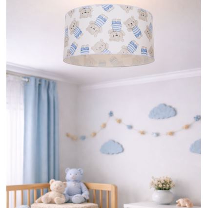 Dziecięca lampa sufitowa KIDS ROOM 1xE27/60W/230V, średnica 40 cm, miś