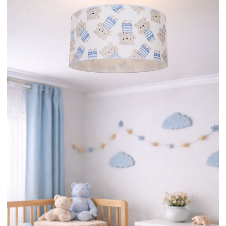 Dziecięca lampa sufitowa KIDS ROOM 1xE27/60W/230V, średnica 40 cm, miś