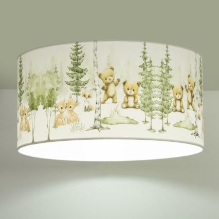 Dziecięca lampa sufitowa KIDS ROOM 1xE27/60W/230V, średnica 40 cm, motyw zwierzątek