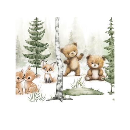 Dziecięca lampa sufitowa KIDS ROOM 1xE27/60W/230V, średnica 40 cm, motyw zwierzątek