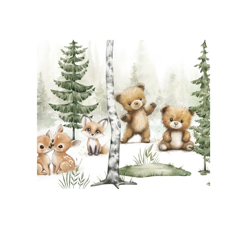 Dziecięca lampa sufitowa KIDS ROOM 1xE27/60W/230V, średnica 40 cm, motyw zwierzątek