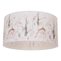 Dziecięca lampa sufitowa KIDS ROOM 1xE27/60W/230V, średnica 40 cm, z motywem zwierzątek