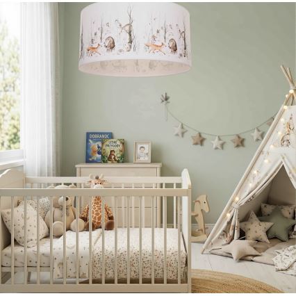 Dziecięca lampa sufitowa KIDS ROOM 1xE27/60W/230V średnica 40 cm zwierzątka