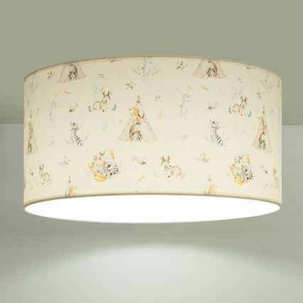 Dziecięca lampa sufitowa KIDS ROOM 1xE27/60W/230V Ø 40 cm z motywem zwierzątek